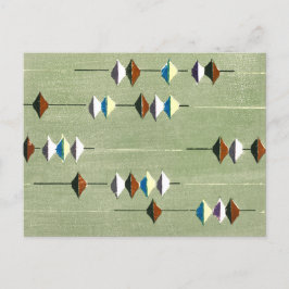 Japansk träsnittstext vykort