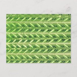 Japansk träsnittstextilier av stripe Löv Vykort