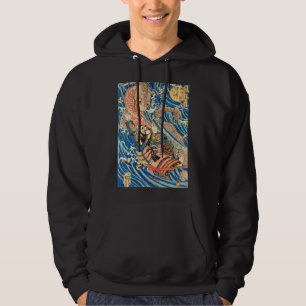 Japansk trollkarl som provocerar stormdragon hoodie