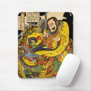 Japansk trollkarl som provocerar stormdragon musmatta