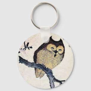 Japansk uggla Keychain Nyckelring