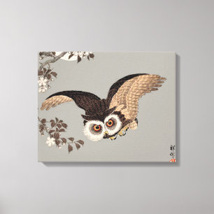 Japansk Uggla, Måne, nattlinda Canvastryck