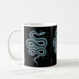 Japansk ukiyo e stil snake art kaffemugg