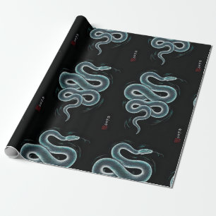 Japansk ukiyo e stil snake art presentpapper