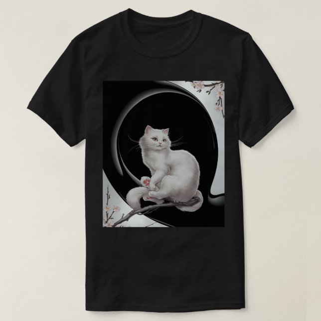 Japansk ukiyo e-style-cat t shirt (Design framsida)