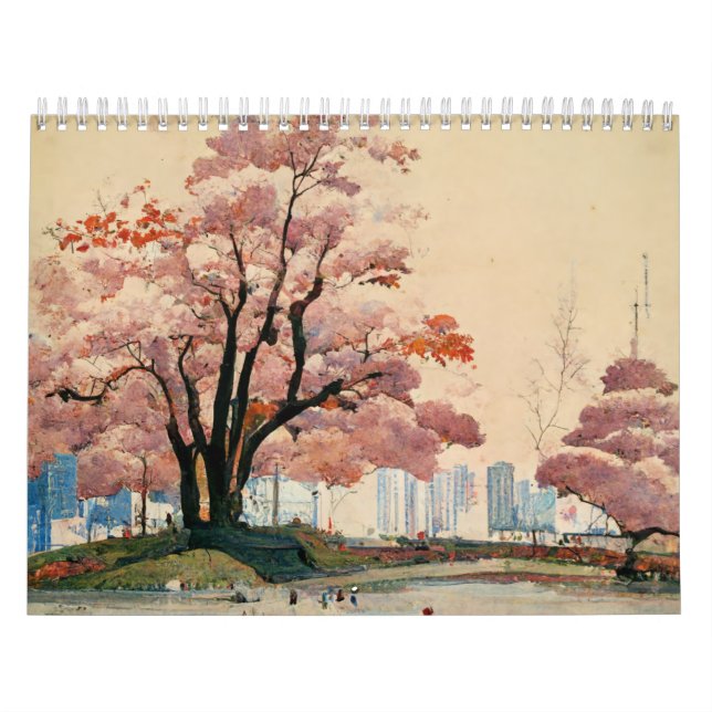 japansk ukiyo-e traditionell målning kalender (Omslag)