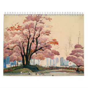 japansk ukiyo-e traditionell målning kalender