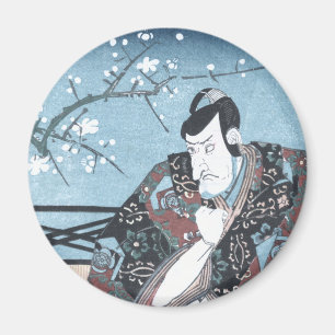 Japansk Ukiyo-e vinterKabuki skådespelare vid Magnet