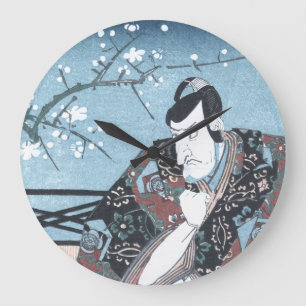 Japansk Ukiyo-e vinterKabuki skådespelare vid Stor Klocka