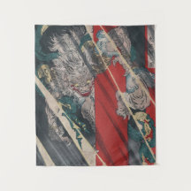 Japansk Ukiyo-e Yokai Ibaraki demon vid Yoshitoshi