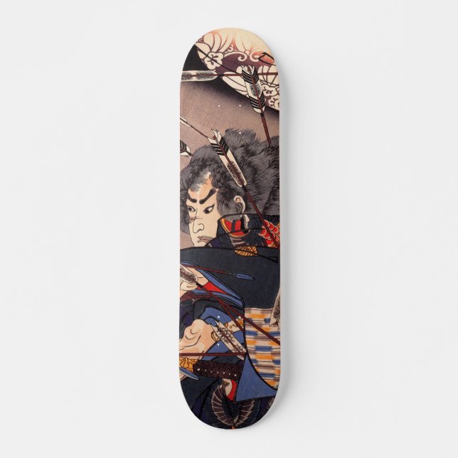 Japansk ukiyoe art mini skateboard bräda 18,5 cm (Framsida)