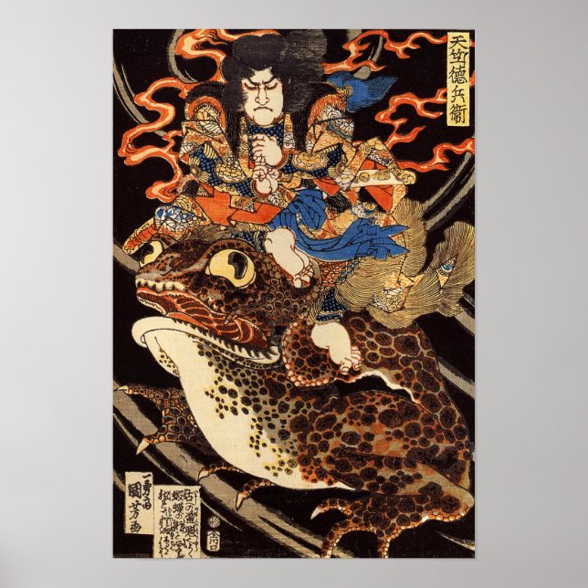Japansk ukiyoe art poster (Framsidan)