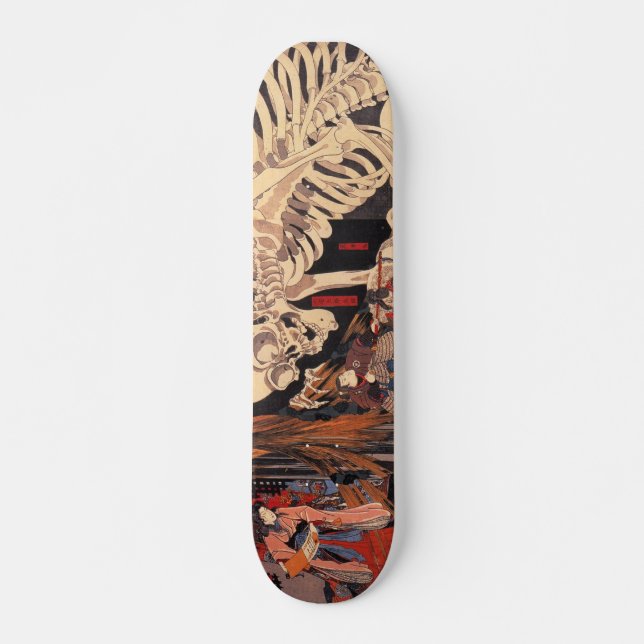 Japansk Ukiyoe konst vol.1 Old School Skateboard Bräda 18 Cm (Framsida)