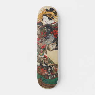 Japansk ukiyokonst mini skateboard bräda 18,5 cm