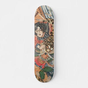 Japansk ukiyokonst mini skateboard bräda 18,5 cm