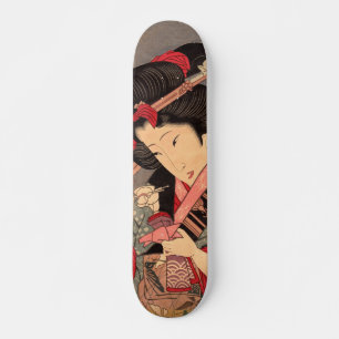 Japansk ukiyokonst mini skateboard bräda 18,5 cm