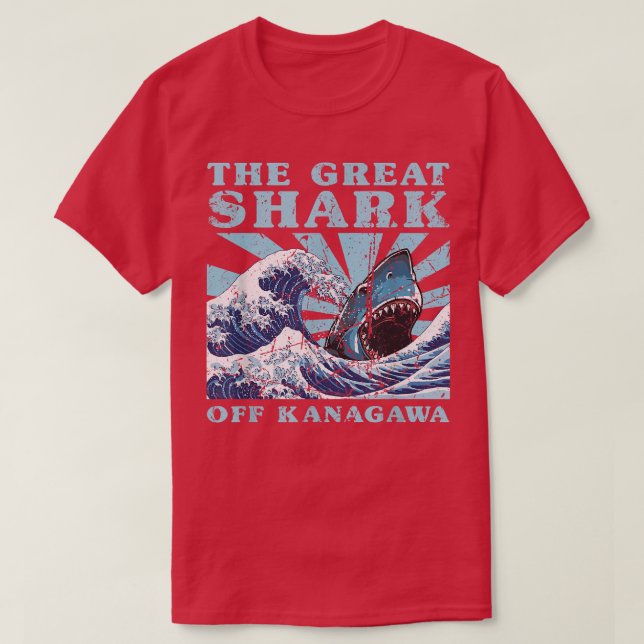 Japansk Underbar, japansk, Wave Underbar Shark Cut T Shirt (Design framsida)