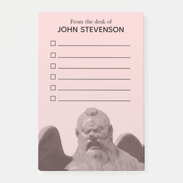 Japansk Underbar Tengu Yokai Checklist Post-it Block (Framsida)