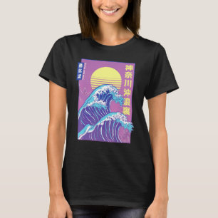 Japansk Underbar våg av japanska Vaporwave Kanagaw T Shirt