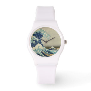 Japansk Underbar Wave av Kanagawa av Hokusai Armbandsur