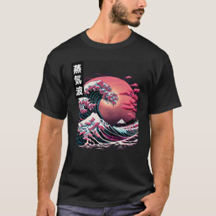 Japansk Underbar Wave Kanagawa Retrowave Stil 3 T Shirt