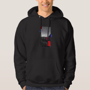Japansk Urban Abstrakt Färg Hoodie