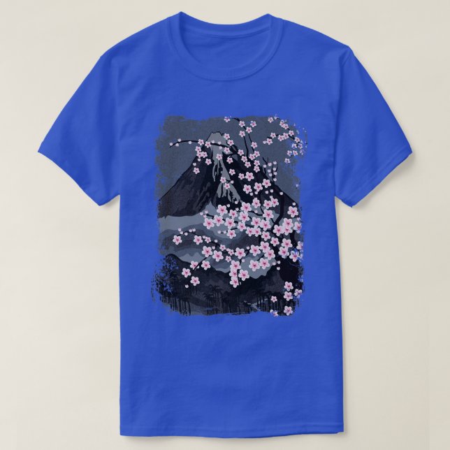 Japansk vacker Cherry-Blommar, Sakura med Mou T Shirt (Design framsida)