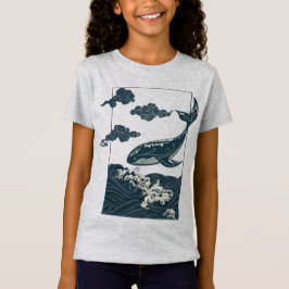 Japansk val och havsvågor ukiyo-e konst t shirt