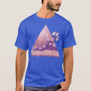 Japansk Vaporwave Cherry Blommar Gren Sakura Su T Shirt