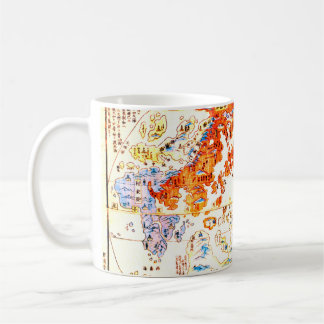 Japansk världskarta 1800 kaffemugg