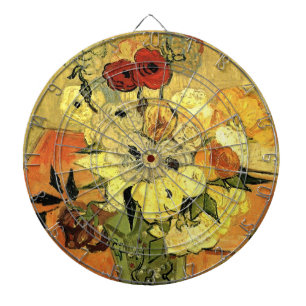 Japansk vas, rosor, anemone av Vincent van Gogh Darttavla