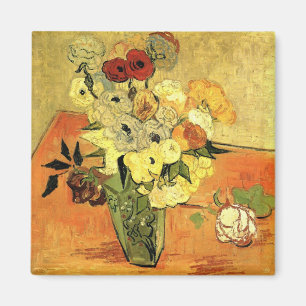 Japansk vas, rosor, anemone av Vincent van Gogh Magnet