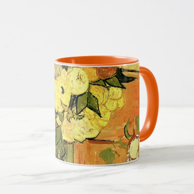 Japansk vas, rosor, anemone av Vincent van Gogh Mugg (Framsida höger)