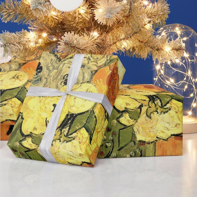 Japansk vas, rosor, anemone av Vincent van Gogh Presentpapper (Helgdagar)