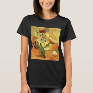 Japansk vas, rosor, anemone av Vincent van Gogh Tee