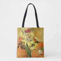 Japansk vas, rosor, anemoneblommor av Vincent van