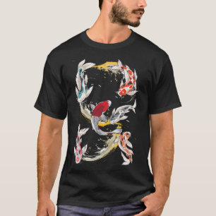 Japansk vattenbruksnäring Koi Fishes T Shirt