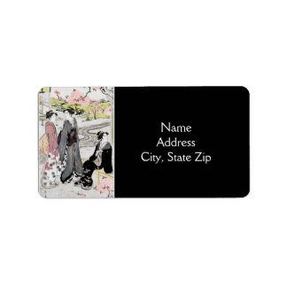 Japansk Vintage Art #1 Adressetikett