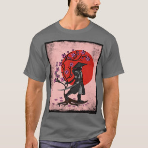 Japansk Vintage Cherry Blommar Sakura Samurai T Shirt