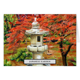 Japansk Vintage Garden Art Hälsningskort