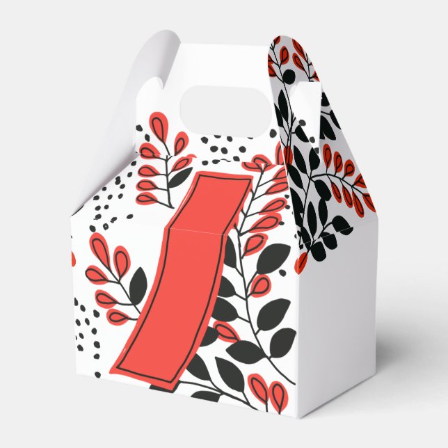 Japansk vintage Hanafuda-förmånslåda July ribbon Presentaskar (Framsidan Sidan)