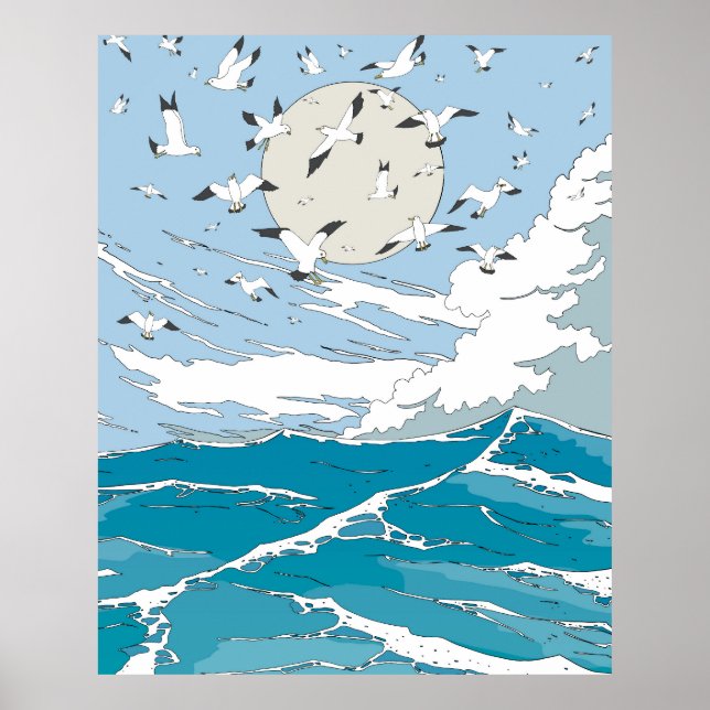 Japansk Vintage Seqscape Poster (Framsidan)