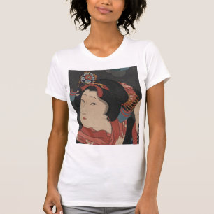 Japansk vintageträsnittjungfru Oshichi T-shirt