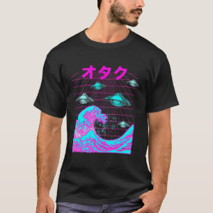 Japansk Wave Retro Ufo Vaporwave Otaku Synthwave T Shirt