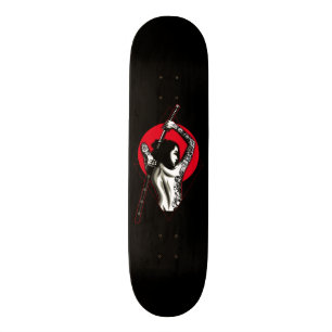 Japansk Woman Warrior Mini Skateboard Bräda 18,5 Cm