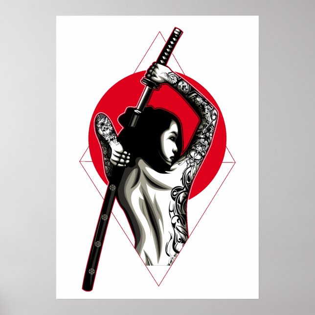 Japansk Woman Warrior Poster (Framsidan)