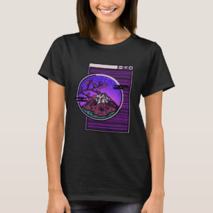 Japansk Y2K 90-tal Körsbärsblomning Mt Fuji på Gli T Shirt