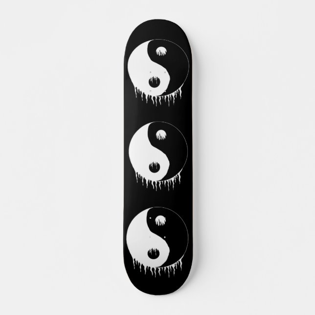 Japansk yin-yang-skateboard mini skateboard bräda 18,5 cm (Framsida)