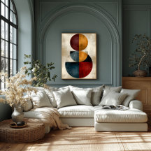 Japansk Zen Geometrisk Abstrakt Väggkonst