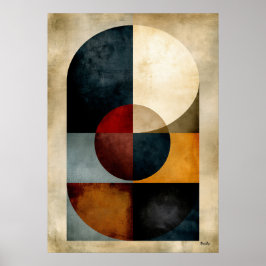 Japansk Zen Monumental Geometrisk Abstrakt Poster
